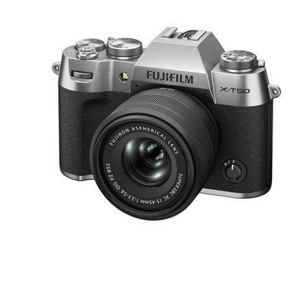Fujifilm X-T50 + XC 15-45mm f/3.5-5.6 OIS PIZ MILC fényképezőgép KIT (ezüst)