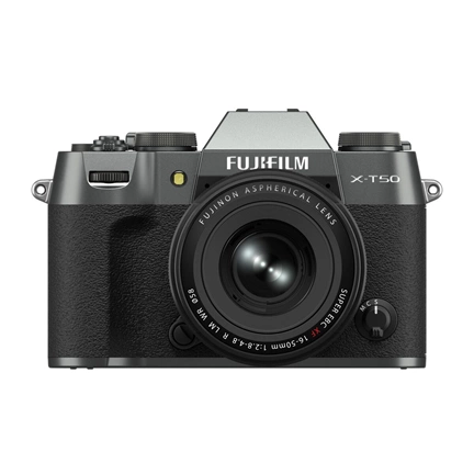 Fujifilm X-T50 + XF 16-50mm f/2.8-4.8 R LM WR MILC fényképezőgép KIT (szénezüst)