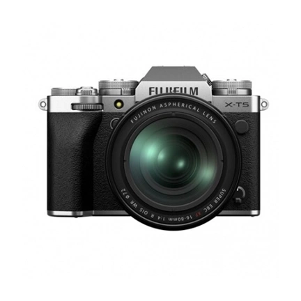 Fujifilm X-T5 + XF 16-80mm f/4 R OIS WR MILC fényképezőgép KIT (ezüst)
