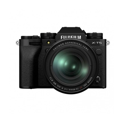 Fujifilm X-T5 + XF 16-80mm f/4 R OIS WR MILC fényképezőgép KIT (fekete)