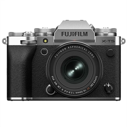 Fujifilm X-T5 + XF 16-50mm f/2.8-4.8 R LM WR MILC fényképezőgép KIT (ezüst)
