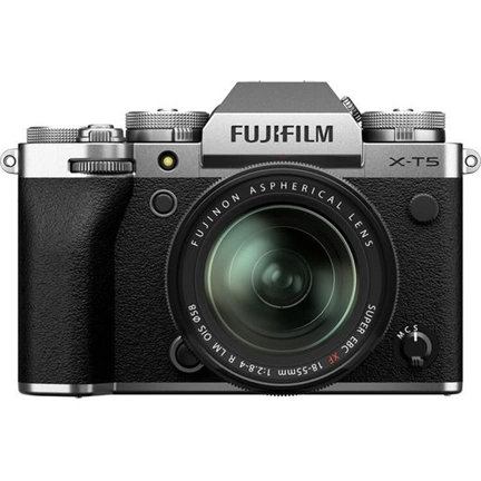 Fujifilm X-T5 + XF 18-55mm f/2.8-4 R LM OIS MILC fényképezőgép KIT (ezüst)