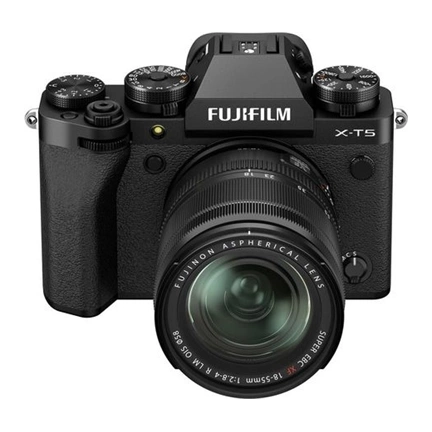 Fujifilm X-T5 + XF 18-55mm f/2.8-4 R LM OIS MILC fényképezőgép KIT (fekete)