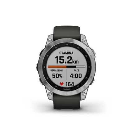 GARMIN Fenix 7 - Silver with Graphite Band