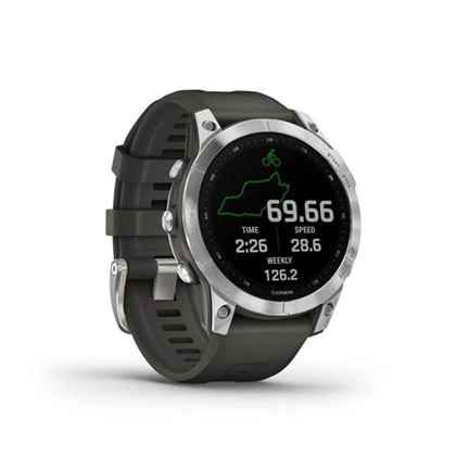 GARMIN Fenix 7 - Silver with Graphite Band