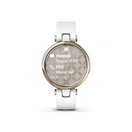 GARMIN Lily - Sport - Cream Gold Bezel with White Case and Silicone Band
