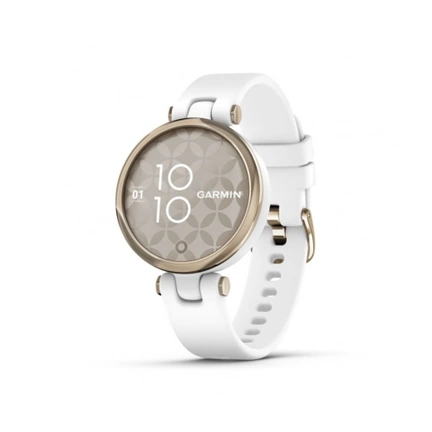GARMIN Lily - Sport - Cream Gold Bezel with White Case and Silicone Band