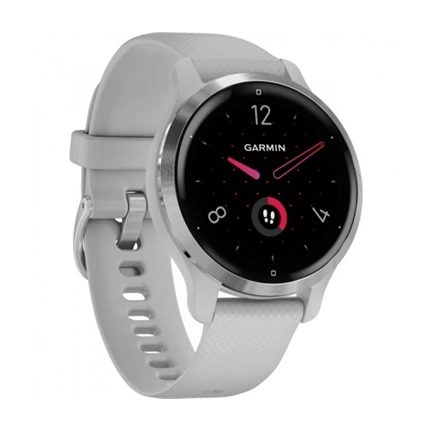 GARMIN Venu 2S Silver Stainless Steel Bezel with Mist Gray Case and Silicone Band GARMIN Venu 2S Silver Stainless Steel Bezel with Mist Gray Case and Silicone Band