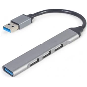GEMBIRD 4-port USB hub (USB3 x 1 port, USB2 x 3 ports), silver