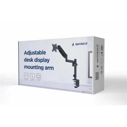 GEMBIRD Adjustable desk display mounting arm, 17"-32", up to 9 kg