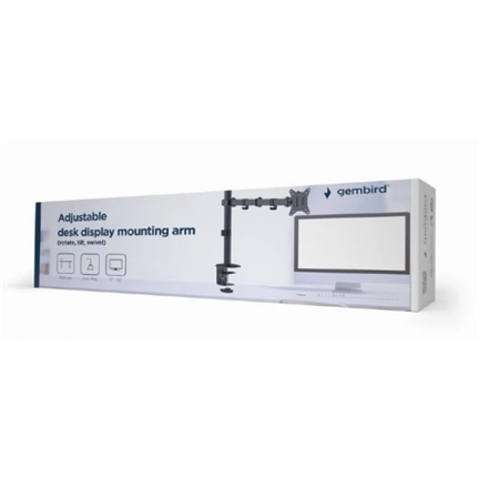 GEMBIRD Adjustable desk display mounting arm (rotate, tilt, swivel), 17"-32", up to 9 kg GEMBIRD Adjustable desk display mounting arm (rotate, tilt, swivel), 17"-32", up to 9 kg