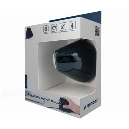 Gembird ergonomikus 6 gombos vezetékes optik. egér