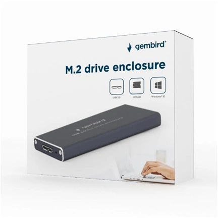 GEMBIRD M.2 drive USB3.0 enclosure, black