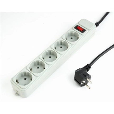 GEMBIRD Surge protector, 5 sockets, 3 m