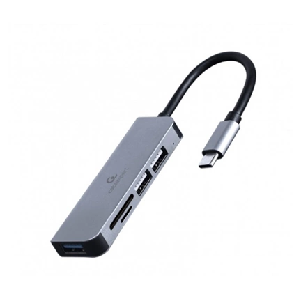 GEMBIRD USB Type-C 3-port USB hub (USB3.1 + USB 2.0) with card reader