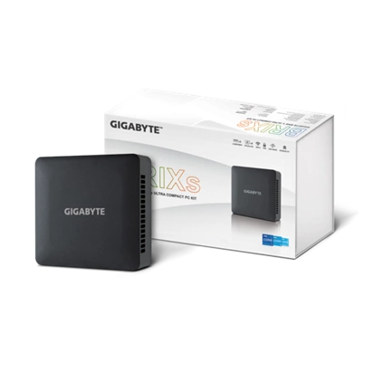 GIGABYTE PC BRIX, Intel Core i7 1355U 5GHz, 2xHDMI, Displayport (Type C), LAN, WIFI, BT, 2.5" HDD hely, 6xUSB