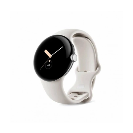 GOOGLE Pixel Watch LTE - Polished Silver case/Charcoal Active band