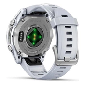 Garmin 010-02903-00 fenix 8 AMOLED (43mm) fehér szilikon pántos ezüst okosóra