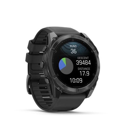 Garmin 010-02905-00 fenix 8 AMOLED (51mm) szilikon pántos fekete okosóra