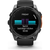 Garmin 010-02905-00 fenix 8 AMOLED (51mm) szilikon pántos fekete okosóra