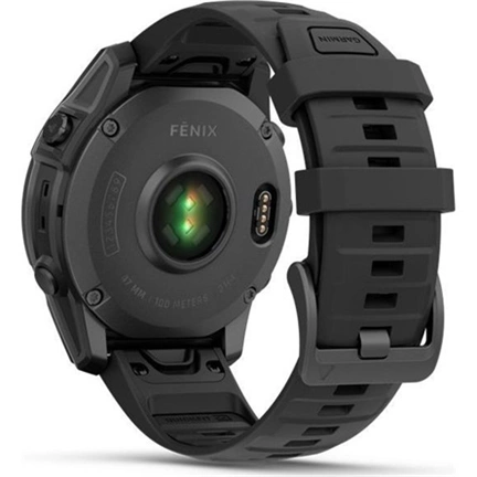 Garmin 010-03025-01 fenix E AMOLED (47mm) szilikon pántos fekete okosóra