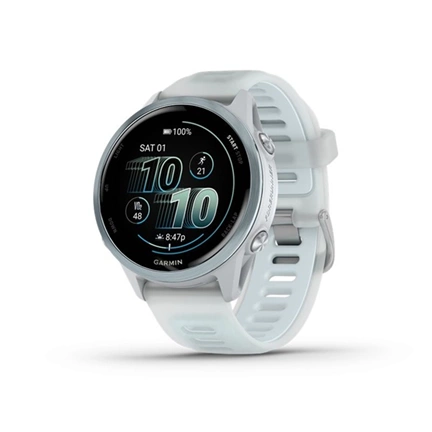 Garmin Forerunner 570 futóóra - 42mm, felhőkék alumíniumtok és átlátszó fehérkő/felhőkék szíj