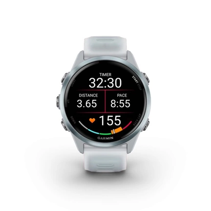 Garmin Forerunner 570 futóóra - 42mm, felhőkék alumíniumtok és átlátszó fehérkő/felhőkék szíj