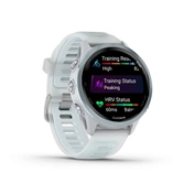 Garmin Forerunner 570 futóóra - 42mm, felhőkék alumíniumtok és átlátszó fehérkő/felhőkék szíj