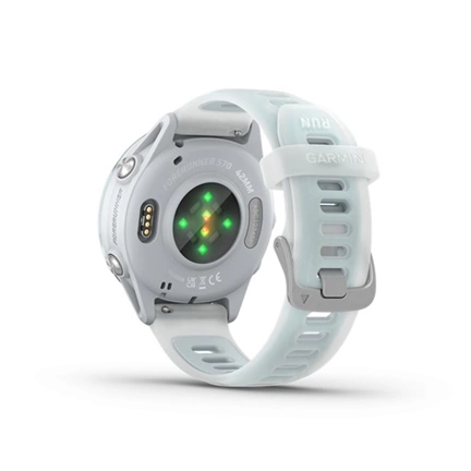 Garmin Forerunner 570 futóóra - 42mm, felhőkék alumíniumtok és átlátszó fehérkő/felhőkék szíj