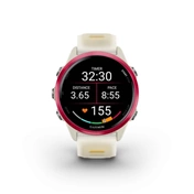 Garmin Forerunner 570 futóóra - 42mm, málna alumíniumtok és átlátszó csontszín/mangó szíj