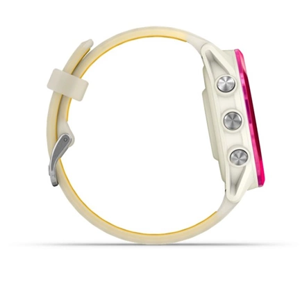 Garmin Forerunner 570 futóóra - 42mm, málna alumíniumtok és átlátszó csontszín/mangó szíj