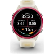 Garmin Forerunner 570 futóóra - 42mm, málna alumíniumtok és átlátszó csontszín/mangó szíj