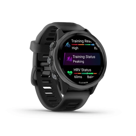 Garmin Forerunner 570 futóóra - 42mm, palaszürke alumíniumtok és átlátszó fekete/fekete szíj
