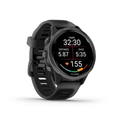 Garmin Forerunner 570 futóóra - 42mm, palaszürke alumíniumtok és átlátszó fekete/fekete szíj