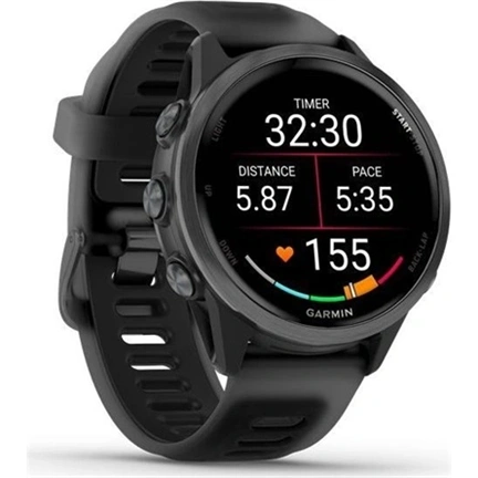 Garmin Forerunner 570 futóóra - 42mm, palaszürke alumíniumtok és átlátszó fekete/fekete szíj