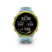 Garmin Forerunner 570 futóóra - 47mm, élénksárga alumíniumtok és átlátszó fehérkő/türkiz szíj