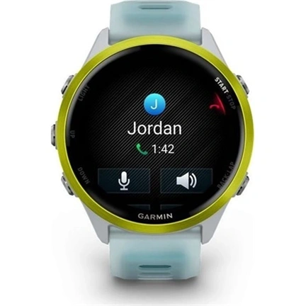 Garmin Forerunner 570 futóóra - 47mm, élénksárga alumíniumtok és átlátszó fehérkő/türkiz szíj