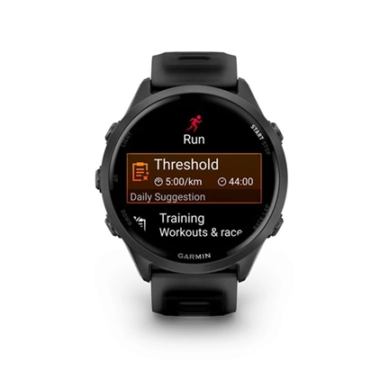 Garmin Forerunner 570 futóóra - 47mm, palaszürke alumíniumtok és átlátszó fekete/fekete szíj