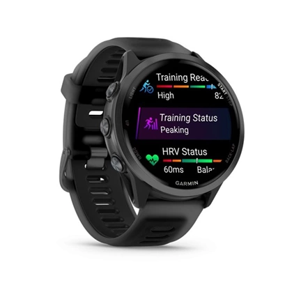 Garmin Forerunner 570 futóóra - 47mm, palaszürke alumíniumtok és átlátszó fekete/fekete szíj