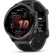Garmin Forerunner 570 futóóra - 47mm, palaszürke alumíniumtok és átlátszó fekete/fekete szíj