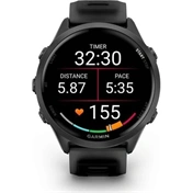 Garmin Forerunner 570 futóóra - 47mm, palaszürke alumíniumtok és átlátszó fekete/fekete szíj