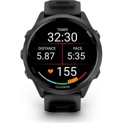 Garmin Forerunner 570 futóóra - 47mm, palaszürke alumíniumtok és átlátszó fekete/fekete szíj