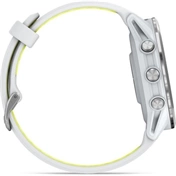 Garmin Forerunner 970 prémium futóóra - fehérkő tok és fehérkő/átlátszó élénk sárga szíj