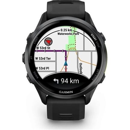 Garmin Forerunner 970 prémium futóóra - karbonszürke/fekete tok és fekete/átlátszó fehérkő szíj