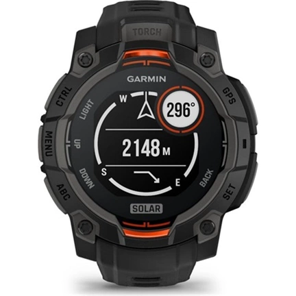 Garmin Instinct 3 okosóra - 45mm, strapabíró, napelemes, GPS, fekete