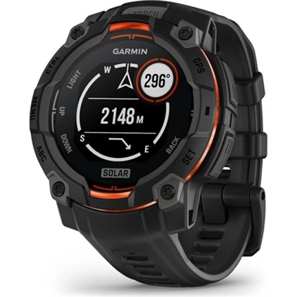 Garmin Instinct 3 okosóra - 45mm, strapabíró, napelemes, GPS, fekete