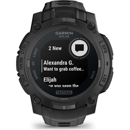 Garmin Instinct 3 okosóra - 45mm, strapabíró, napelemes, GPS, fekete, Tactical Edition