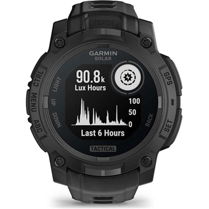 Garmin Instinct 3 okosóra - 45mm, strapabíró, napelemes, GPS, fekete, Tactical Edition