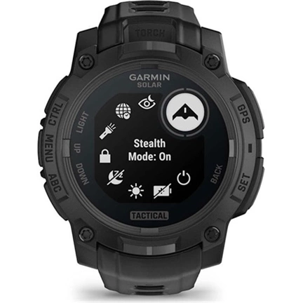 Garmin Instinct 3 okosóra - 45mm, strapabíró, napelemes, GPS, fekete, Tactical Edition