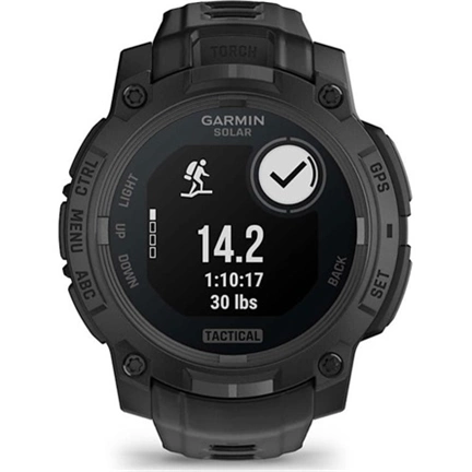 Garmin Instinct 3 okosóra - 45mm, strapabíró, napelemes, GPS, fekete, Tactical Edition